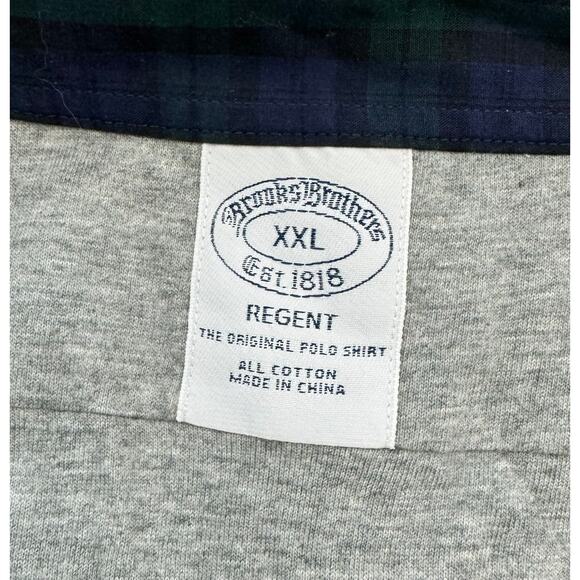 (XXL) Brooks Brothers Lined Shirt Blue Plaid Regent - Picture 4 of 8